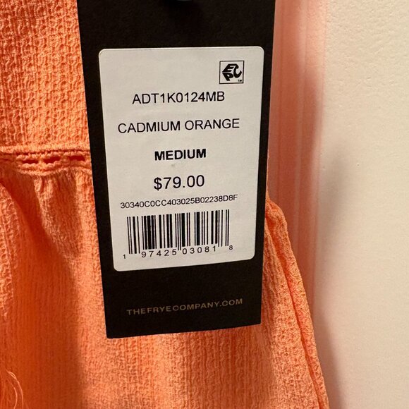 Frye Peplum Tank in Cadmium Orange – Size M - NWT - Picture 5 of 6